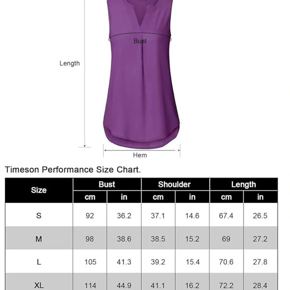 Timeson Women's Chiffon V Neck Sleeveless Blouse - Picture 7 of 7